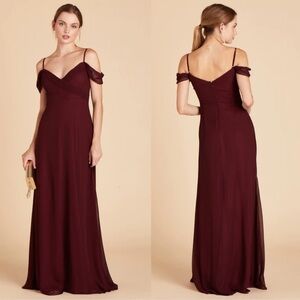 Birdy Grey Spence Bridesmaid Dress in Cabernet Maroon Red Medium